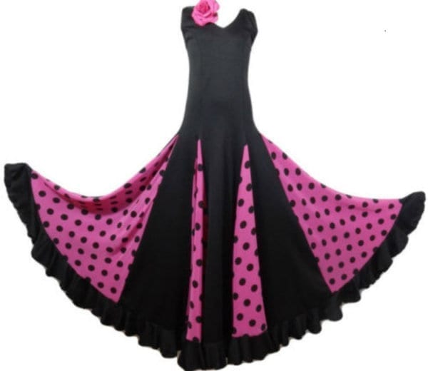 Flamenco childreen dress black and fushia