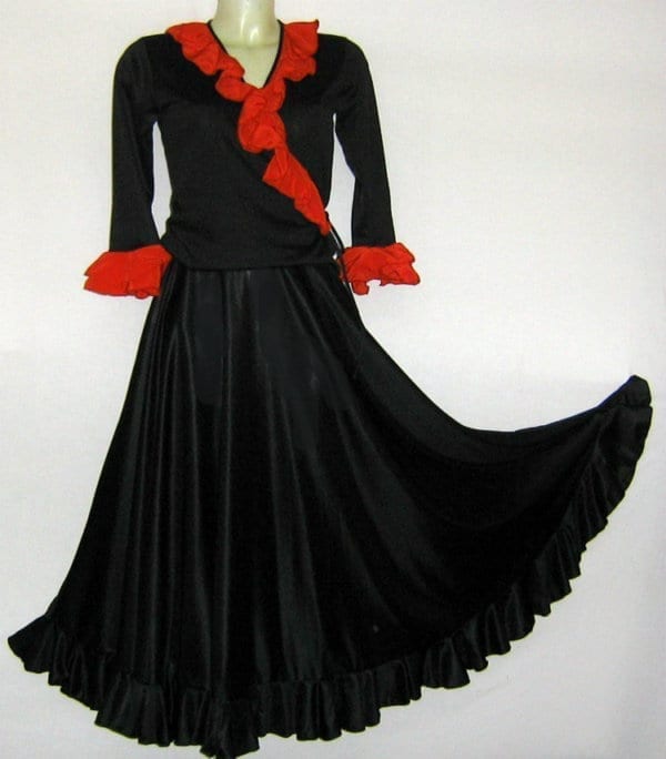 Flamenco lady skirt black
