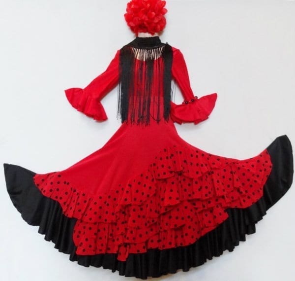 flamenco skirt red/black