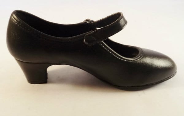 ECONOMIC FLAMENCO BLACK SHOES WITH STRAP WITHOUT NAILS - Image 4