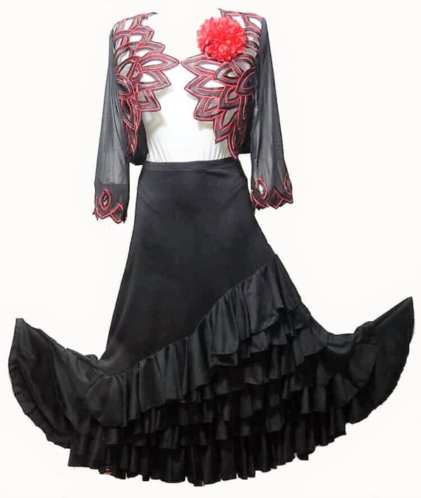 jupe de flamenco 4 volants