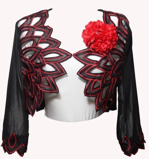 BLACK POINT LACE BOLERO